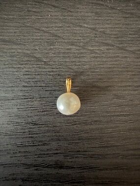 MONICA VINADER Gold Pearl Drop Pendant